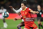 Qiaozhu Chen of Team China controls the ball during the FIFA Women's ...