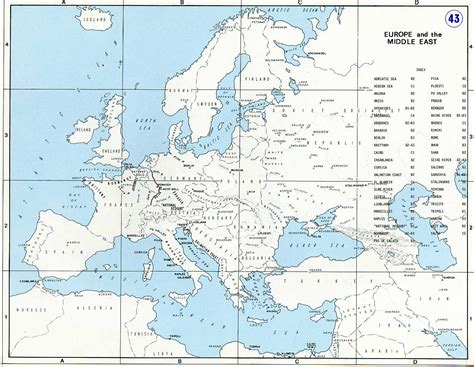 Map Of Europe And The Middle East Prior To World War Ii