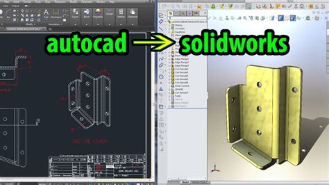 Convert 2d Autocad To 3d Solidworks Youtube