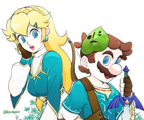 Mario And Peach Cosplaying Zelda And Link Mushroomkingdomwaifus