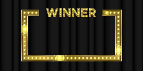 Winner Frame For Quiz Night Game Award Banner Neon Win In Contest