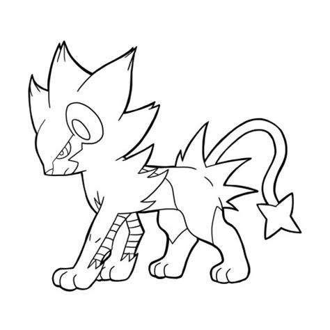 Coloring page Pokémon Luxray Pokémon beginning with L Free printable coloring pages