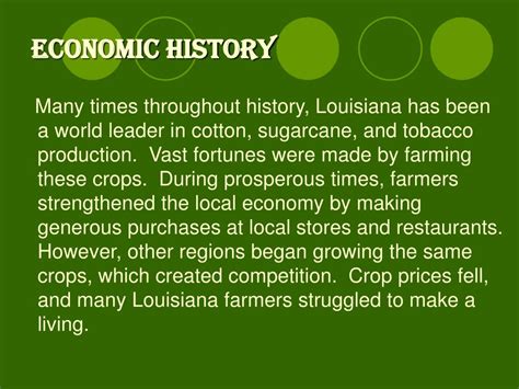 Ppt Economics In Louisiana Powerpoint Presentation Free Download