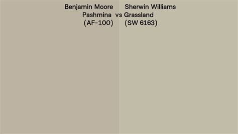 Benjamin Moore Pashmina AF 100 Vs Sherwin Williams Grassland SW 6163
