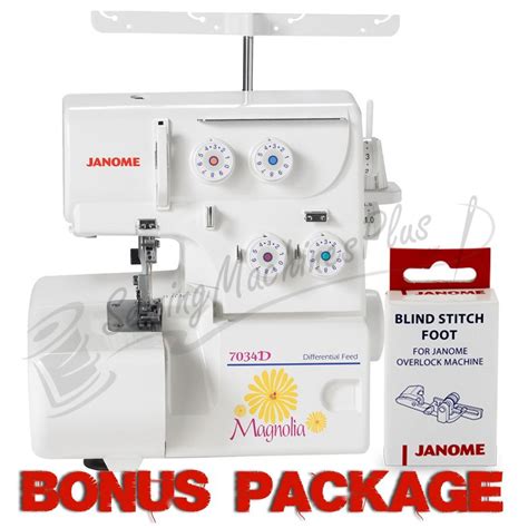 Janome Magnolia 7034d 3 And 4 Thread Serger W Differential Feed And Free