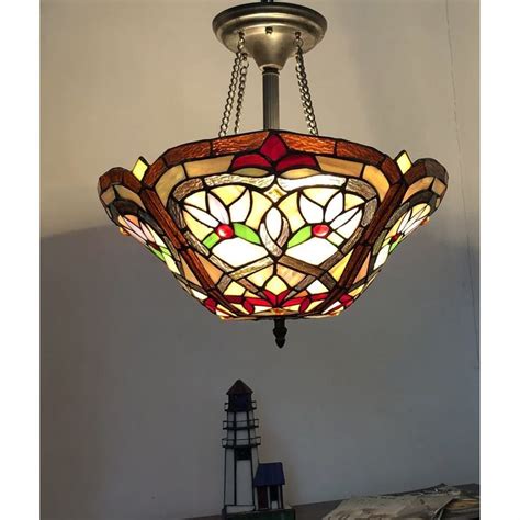 The tiffany ceiling lights flush are made of stained glass shade, led chip and zinc alloy base. Gracewood Hollow Choi Tiffany-style 2-light Antique Bronze ...