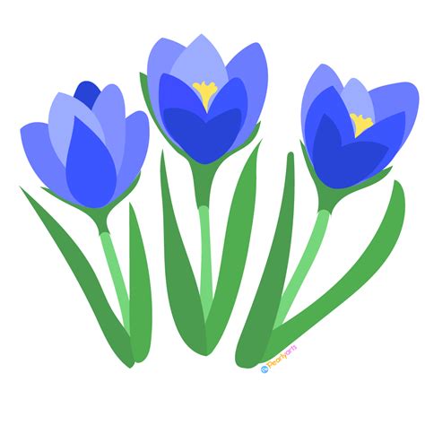 Blue Crocus Clipart Free Download Pearly Arts