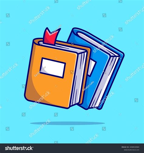 Floating Books Cartoon Vector Icon Illustration Stock Vector Royalty