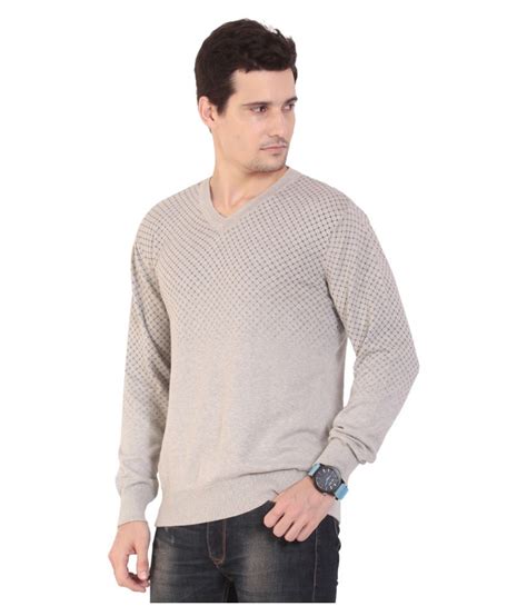 Tab91 Beige V Neck Sweater Buy Tab91 Beige V Neck Sweater Online At