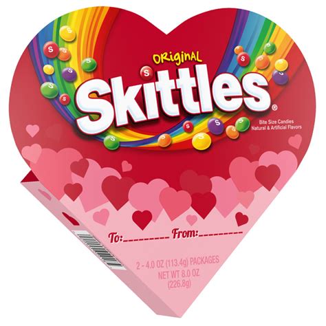Skittles Original Valentine Fruity Candy Heart T Box 8 Oz Walmart