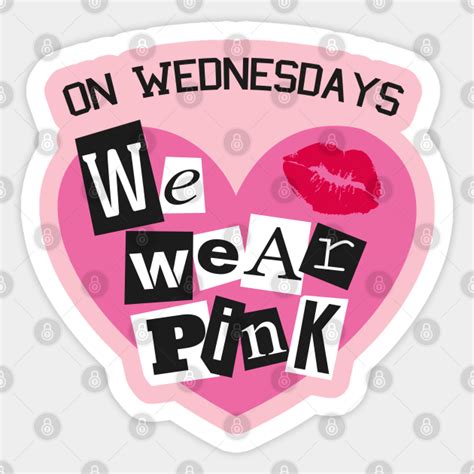 On Wednesdays We Wear Pink Burn Book Font Shirt Mean Girls Costume Sticker Teepublic