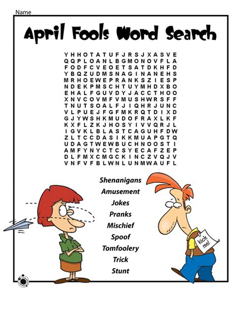 Printable April Word Search Activity Shelter