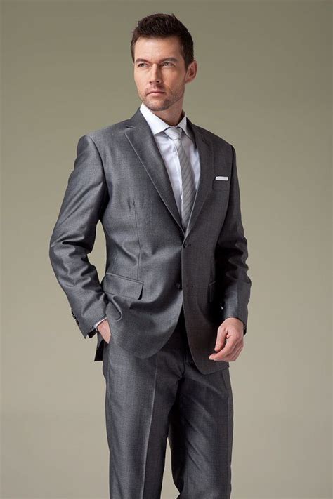 Handmade Silver Grey Mens Wool And Silk Suit By Upunique On Etsy 36000