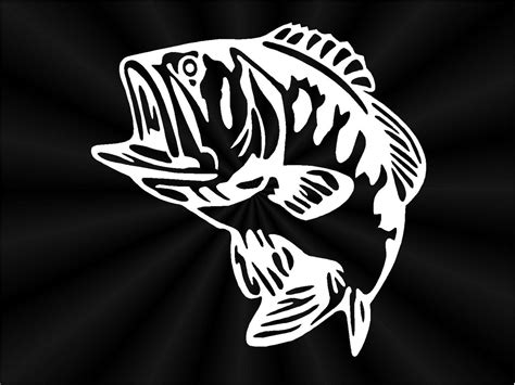 Bass Decal Largemouth Bass Decal Fish Decal Boat By Trulinedecals My