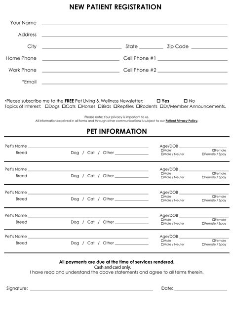 Veterinary Patient History Form Template Fill Online