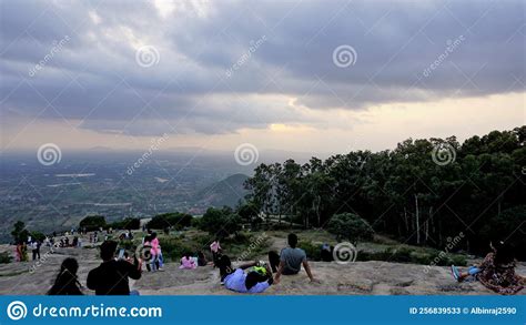 Nandi Hills Karnatakaindia May 22 2022 Tourists Enjoying The