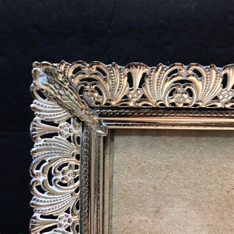 Gold Filigree Ornate Picture Frame Table Top Wall Hanging 8 X 10