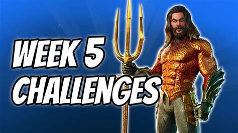 Now that fortnite chapter season 5 is live players will already be working their way through the new battle pass, but if you want to know all its secrets obviously, the mandalorian is the headliner for the new pass, and so far the only licensed character for this season, but there's also the other hunter. Fortnite Week 5 Challenges Full Guide | Chapter 2 Season 3 ...