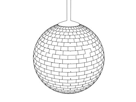 Disco Ball Coloring Page