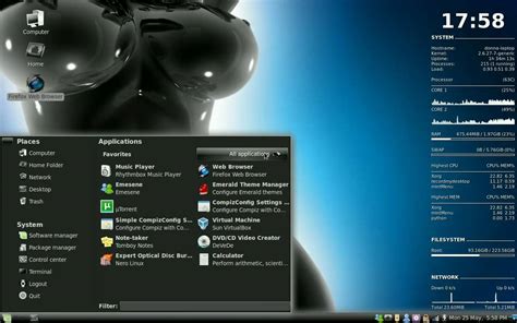 Linux Mint Compiz Emerald And Gtk Chtheme Youtube