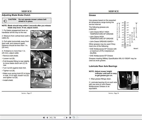 John Deere Walk Behind Rotary Mower 14sb 14se 21 Inch Operators Manual