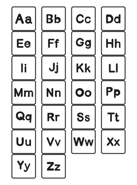 9 Best Images Of Printable Upper And Lowercase Alphabet Upper And Box