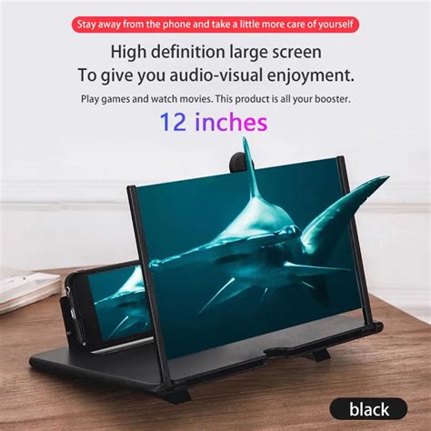 3d Screen Amplifier 12 Inch Hd Mobile Phone Magnifier Foldable