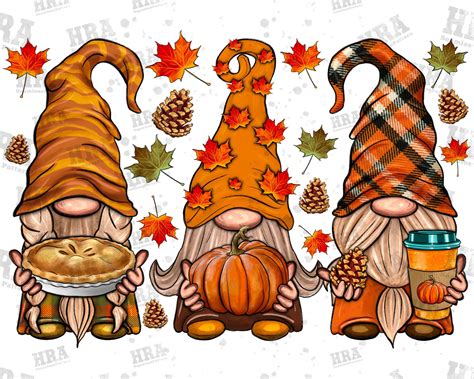 Fall Gnomes Png Sublimation Design Fall Png Autumn Png Etsy In 2022