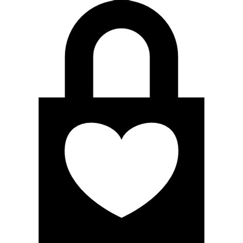 Locked Padlock With A Heart Icons Free Download
