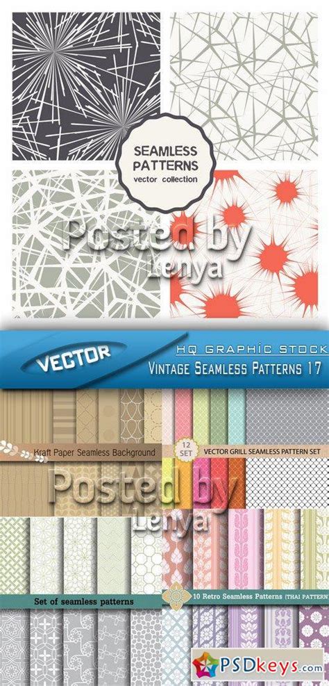 Vintage Seamless Patterns 17 Free Download Photoshop Vector Stock