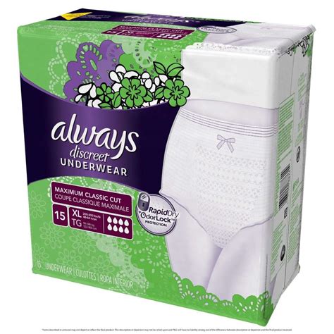 Always Discreet Incontinence Underwear Maximum Absorbency Extra Large