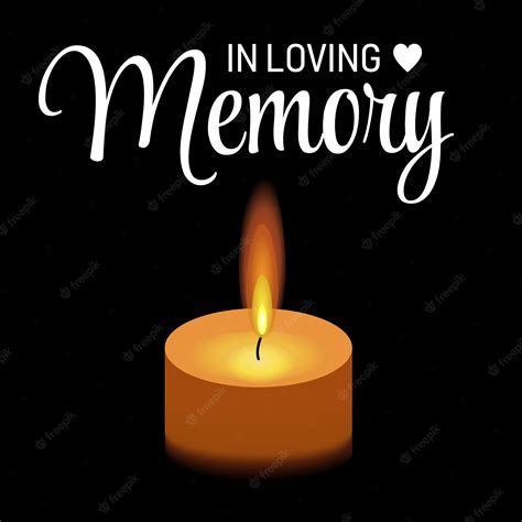 Premium Vector | Vector illustration with mourning burning candle flame