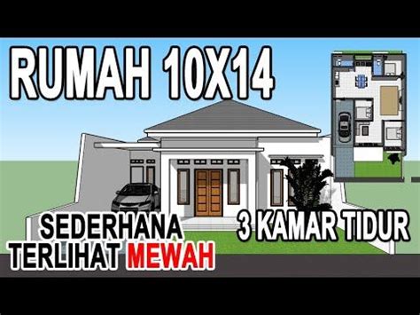 Merencanakan pemetaan ruang sesuai kebutuhan. Desain rumah minimalis 10x14 - 3 kamar tidur - YouTube di ...