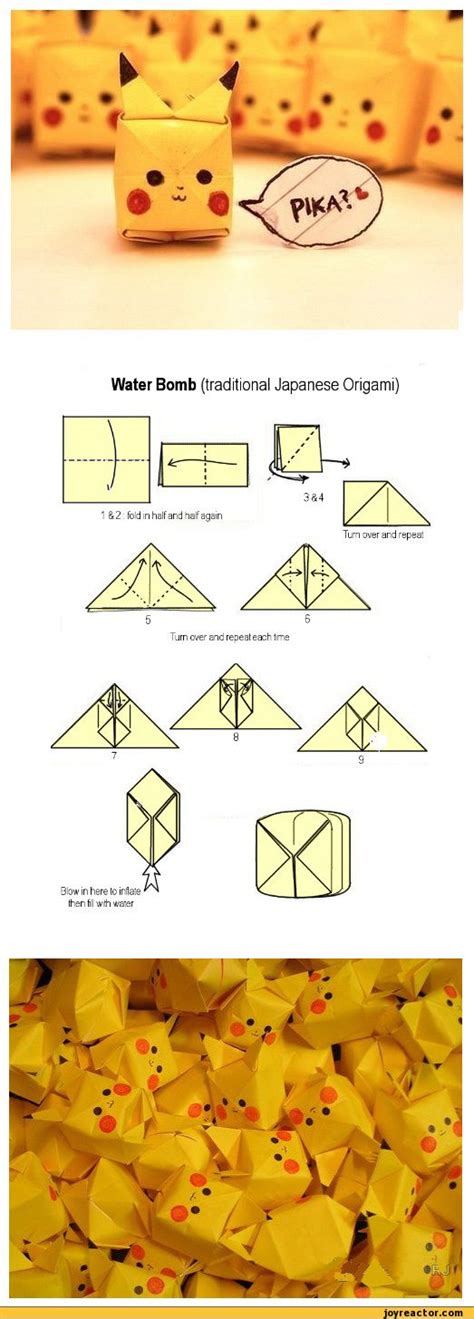 Pokemonpikachupaper Figures Diy Origami Origami Tutorial Origami
