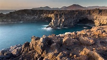 Timanfaya National Park on Lanzarote, Canary Islands Lava cliffs and ...