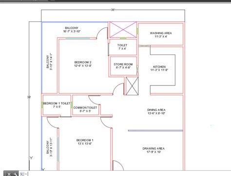 2bhk Flat Plan Cad Files Dwg Files Plans And Details