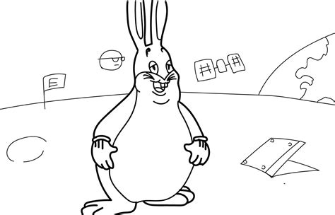 Big Chungus Free Colouring Pages