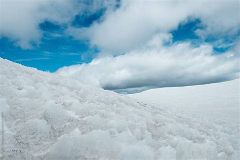 A View Of Snow And Clouds On A Mountain By Stocksy Contributor