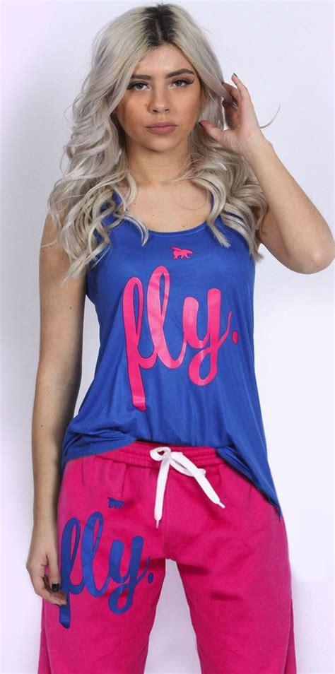 fly comfort sweats pink sweats blue tank combo comfortable outfits outfits clothes