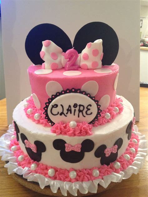 Minnie Mouse Cake For Claires 2nd Birthday Minnie Mouse Cake In