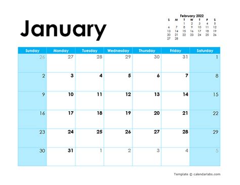 2022 Blank Calendar Colorful Design - Free Printable Templates