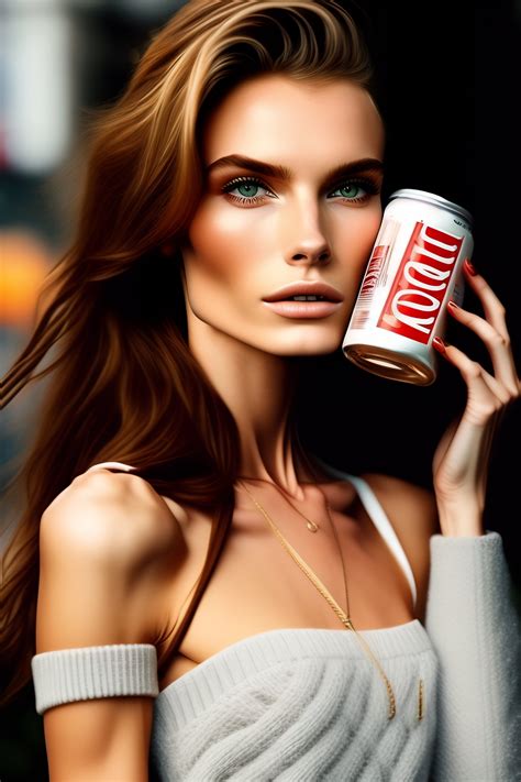 Lexica Thinspo Model Drinking Diet Coke