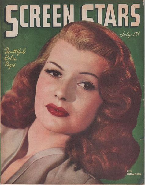 rita hayworth on screen stars for july 1946 rita hayworth movie magazine vintage movies