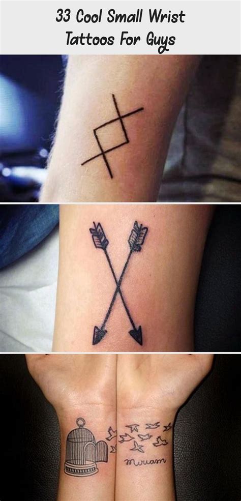 33 Cool Small Wrist Tattoos For Guys Tattoos Blacktattoosmall Cool