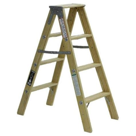 Michigan Ladder 132004 4 Ft Michigan Tradesman Wood Step Ladder