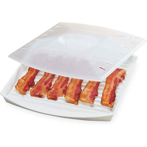 Kitchen Dining And Bar Microwave Bacon Rack Hanger Cooker Tray For Cook