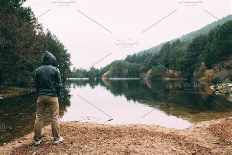 Man Looking At The Lake High Quality People Images ~ Creative Market