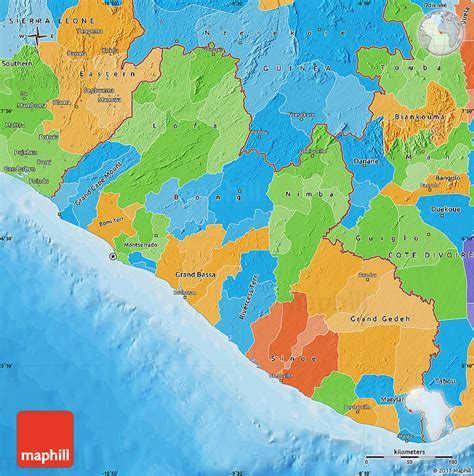Detailed Political Map Of Liberia Ezilon Maps Images
