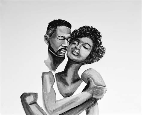The Embrace Afrocentric Black Art Original Canvas Art By Oya Arts
