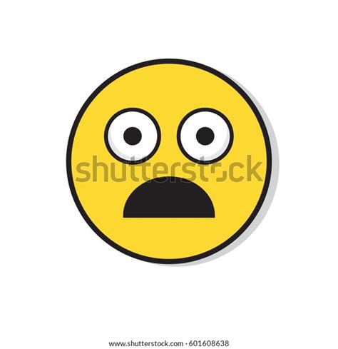 Yellow Sad Face Shocked Negative People Stock Vector Royalty Free